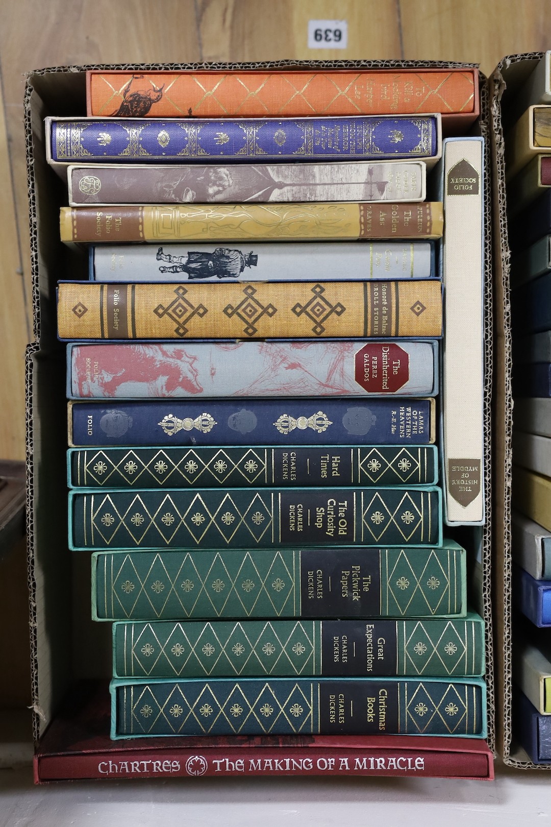 Folio Society - a collection of approximately 82 classics, to include Jane Austen and others, mostly mint, in slip cases, in five boxes.